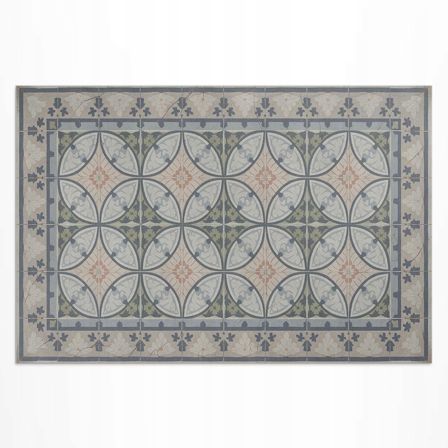 Vinylový koberec s potlačou Mozaika z vintage keramických dlaždíc 225 x 150 cm