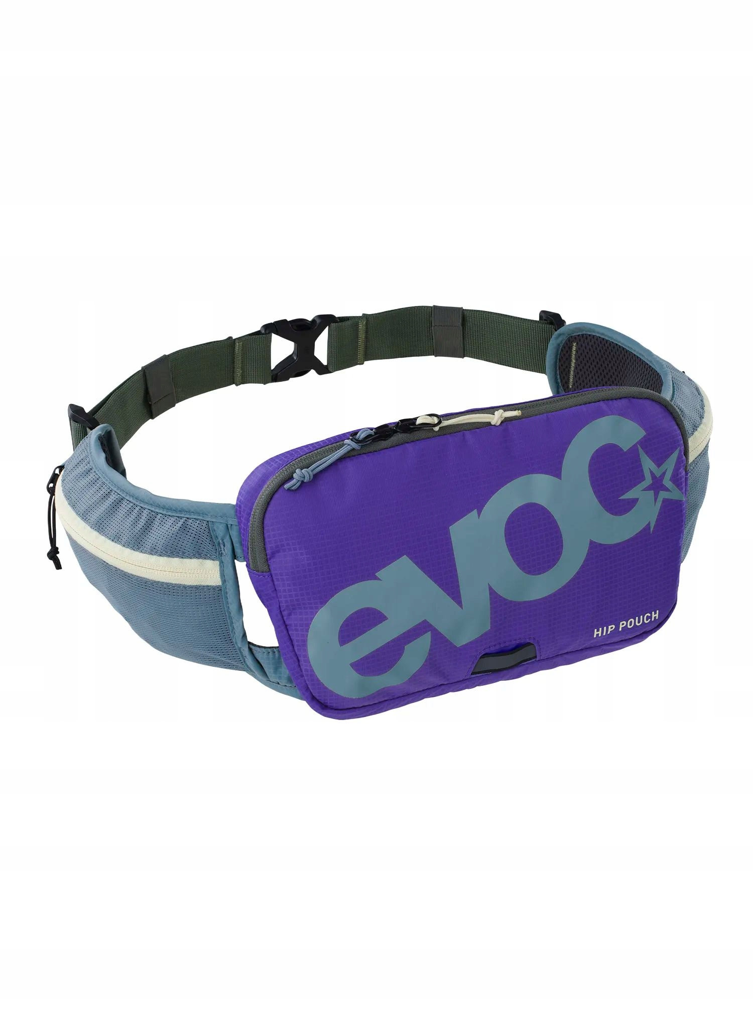 Cyklistická ledvinka Evoc Hip Pouch 1 steel/violet/dark olive