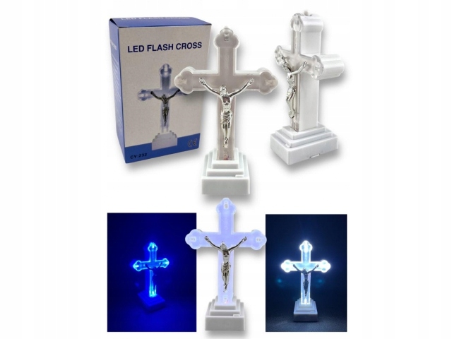 KRZYŻ KRZYŻYK FIGURKA LED NA BATERIE