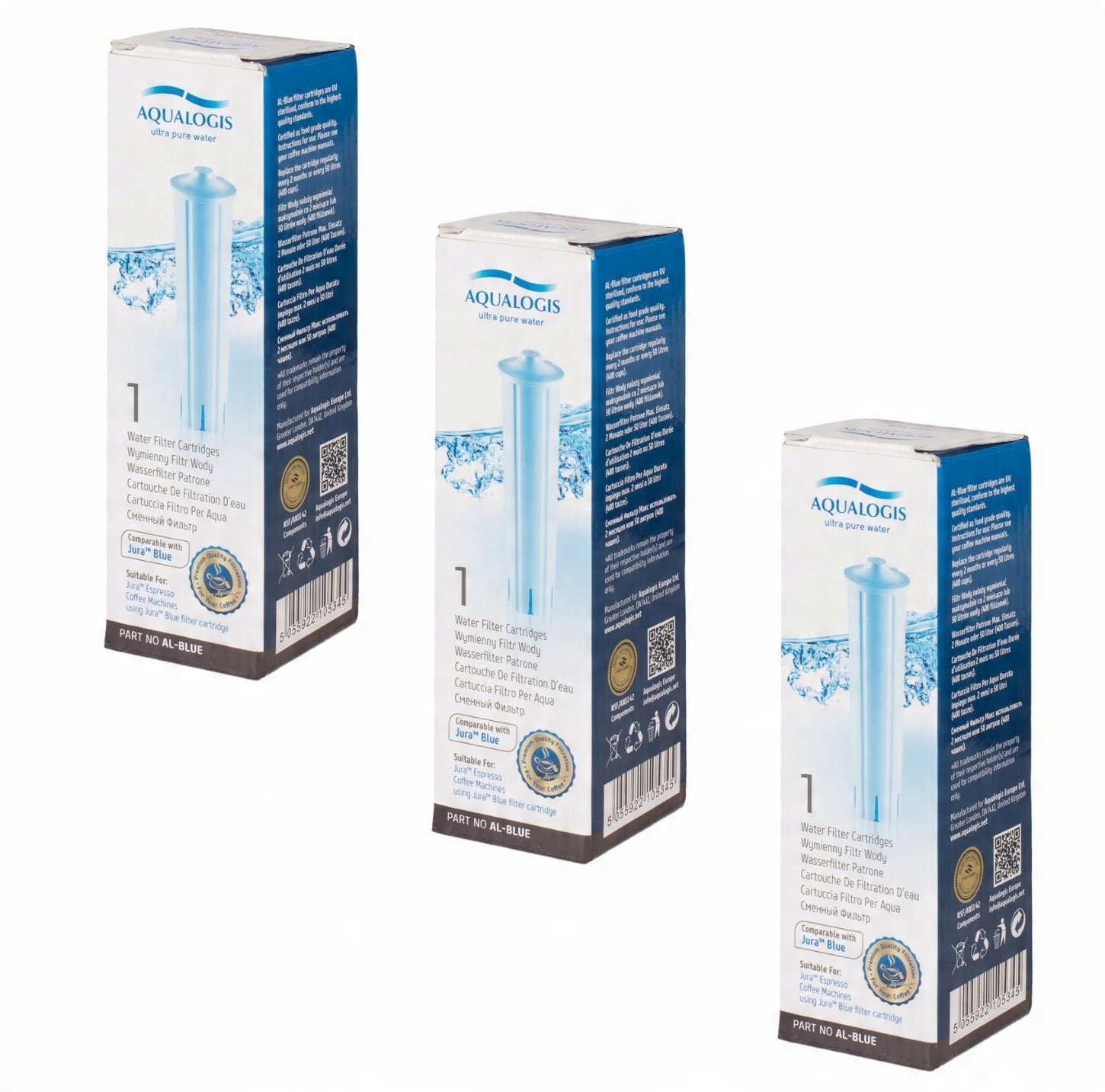 

3x Filtr Wody Claris Jura Blue Do Giga 5