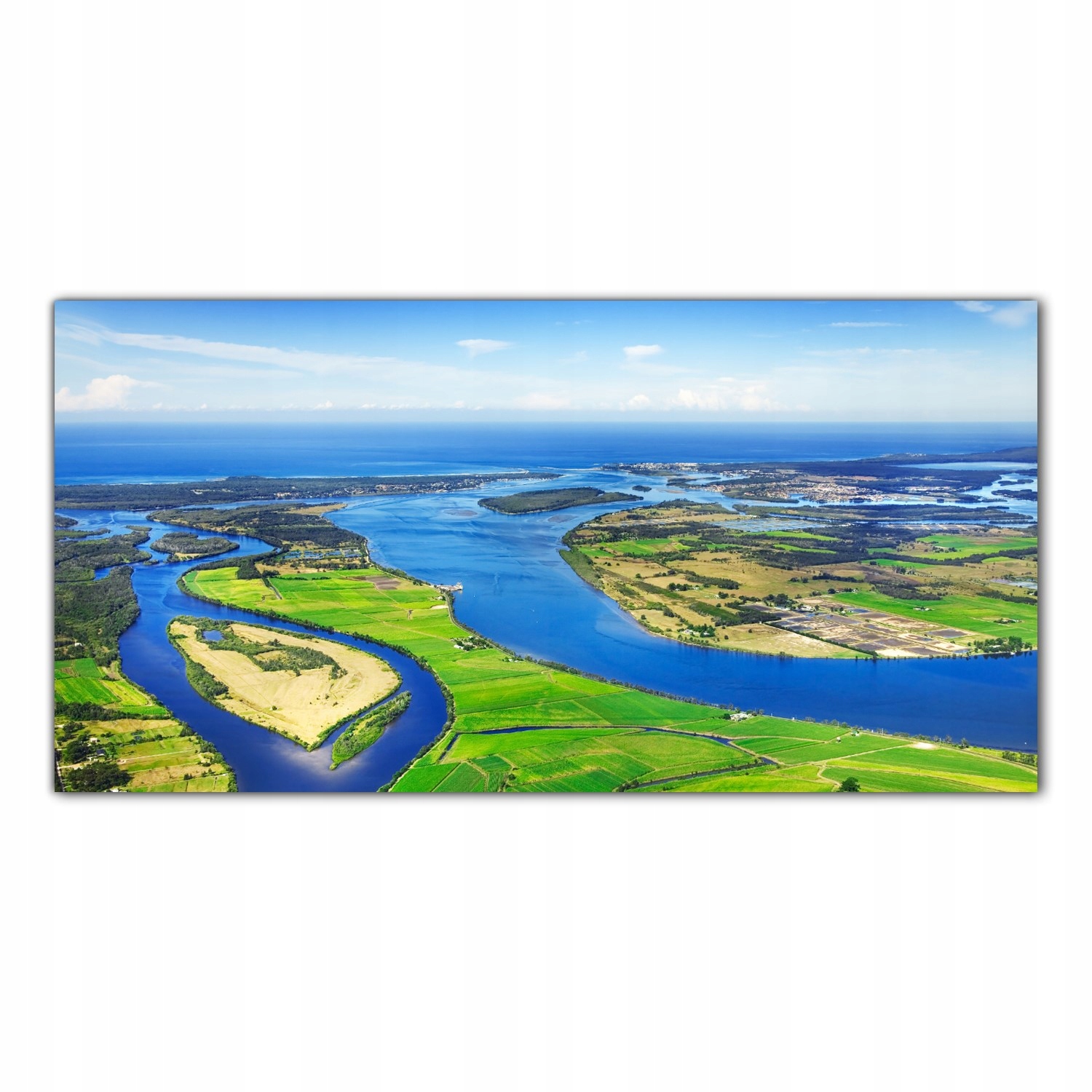 Řeka Pole Krajina 100x50 Panel tvrzené sklo