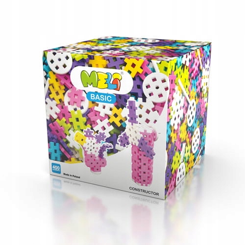 

Klocki Meli Basic Constructor Pink 400 szt Wafle