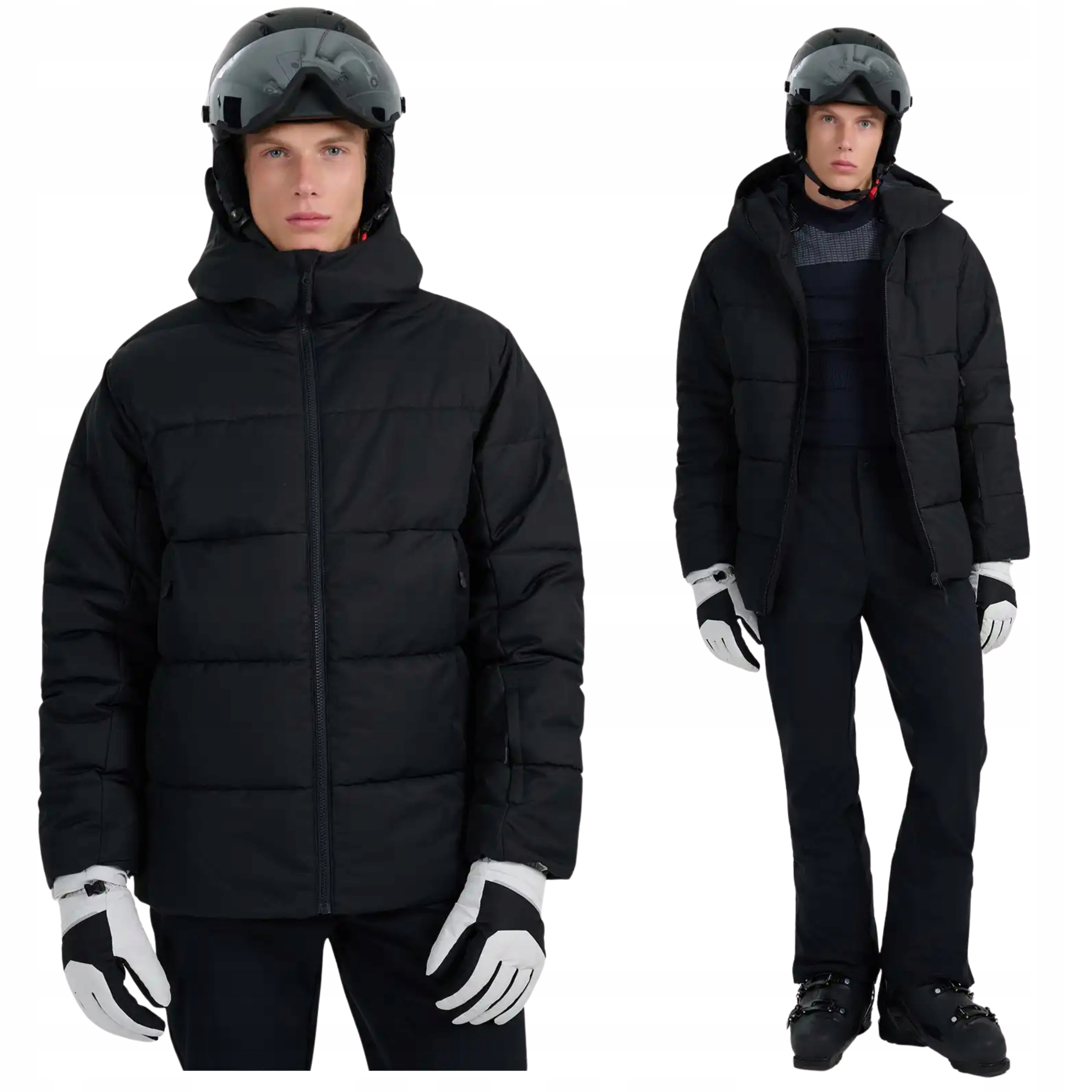 4F Kurtka Męska Zimowa Narciarska Z Membraną Na Narty W Góry Czarna L