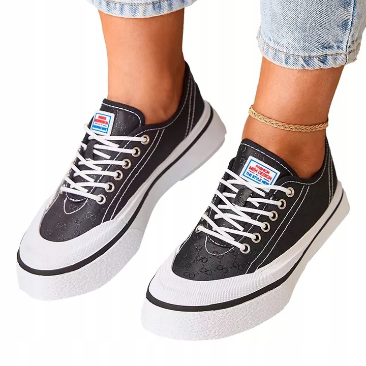 

Czarne Tenisówki Damskie Ferriva 38