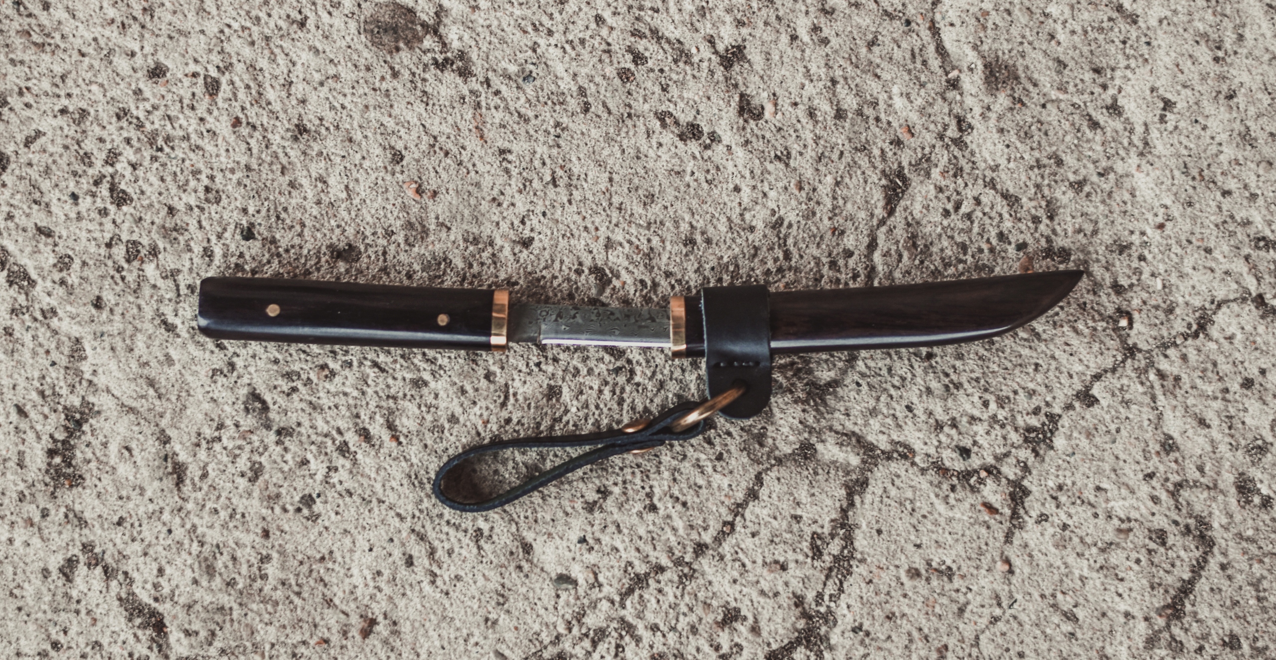 Nůž Katana Ocel Damascénský Ostrý Japonský Samuraj