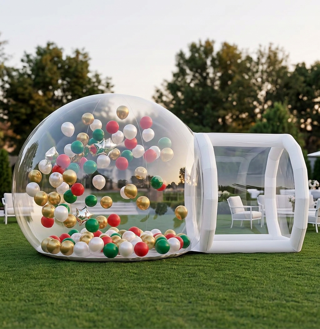 Nafukovací Stan Glamping s balónky 200 ks Dmychadlo