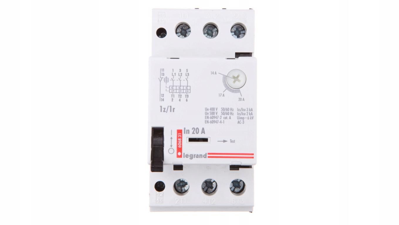 Wyłącznik silnikowy 3P 9kW 14-20A M 250 1R/1Z 20 606831