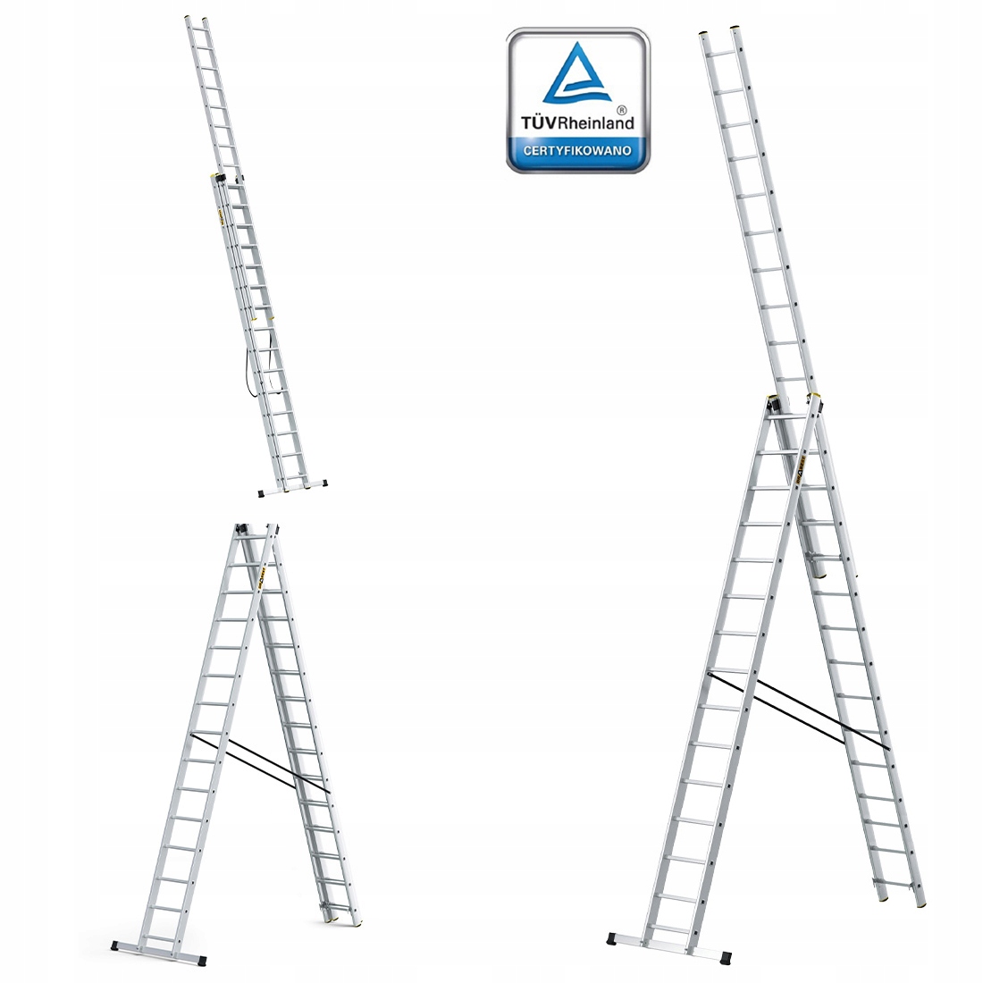 Žebřík 3x15 profesionální Drabest Pro 150 kg