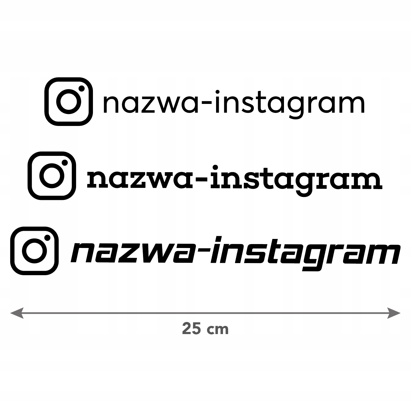 

Naklejka nazwa Instagram 25 cm