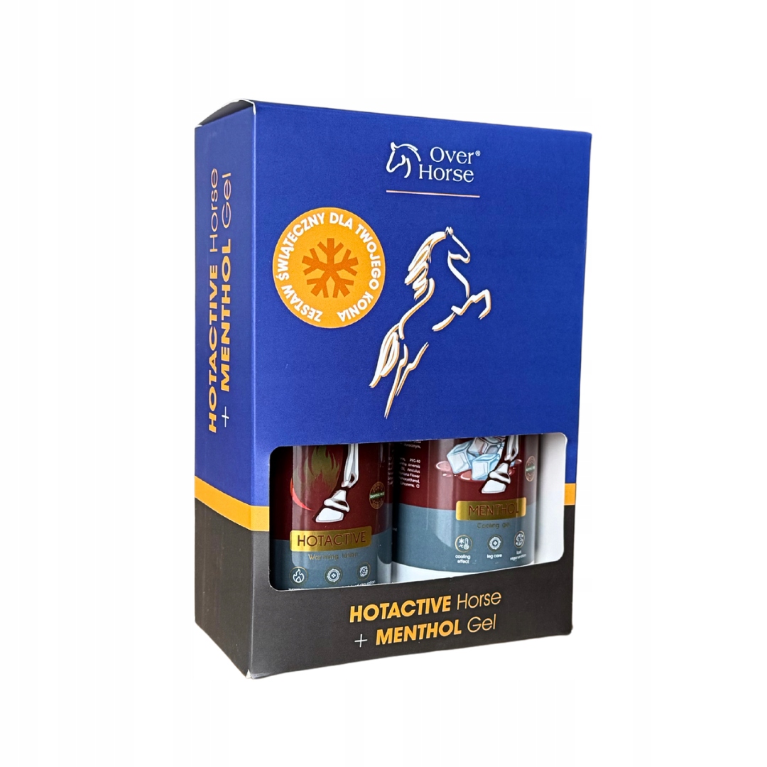 Pečující Přípravek vtěrka Menthol Gel 500 g Hotactive Horse 450 ml