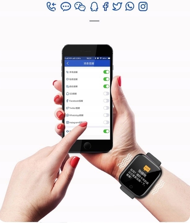 SMARTWATCH zegarek SMARTBAND do IPHONE HUAWEI PULSOMETR KROKOMIERZ AMOLED Rodzaj cyfrowe