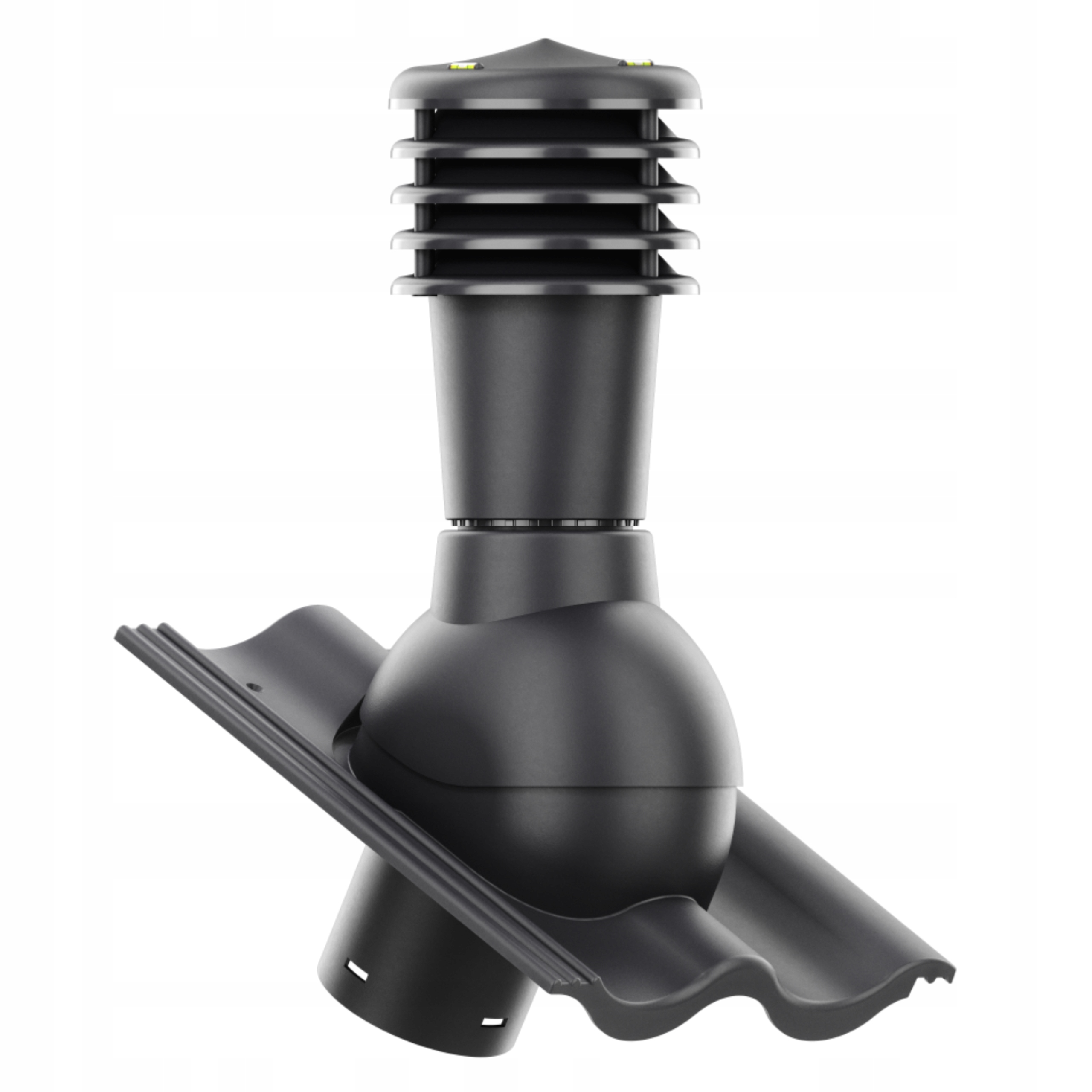 Větrací komín Smart fi125 střešní taška Braas Keltská Grafitová