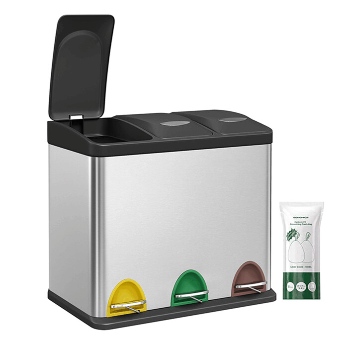 Kuchynský odpadkový kôš na triedený odpad Autronic AUK-E1124 Cr