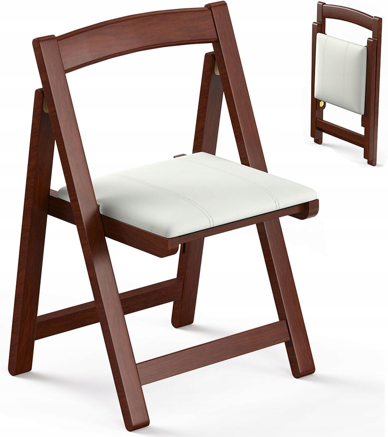 Skládací Židle Ze Dřeva, Čalouněná Ergonomickým Skandinávským Materiálem