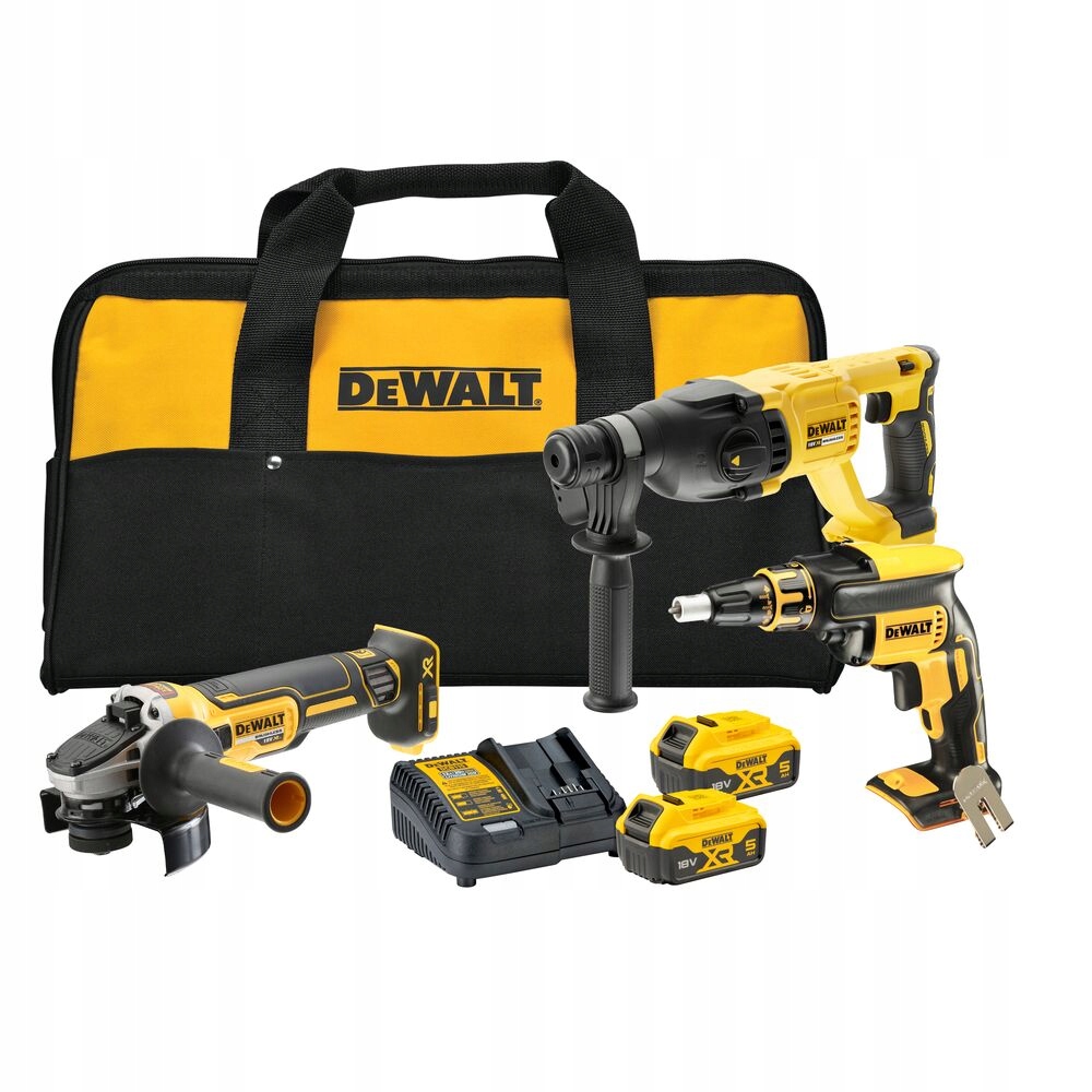 Sada Combo 18V (DCH133+DCG405+DCF620) 2x5.0Ah DCK304P2 DeWALT