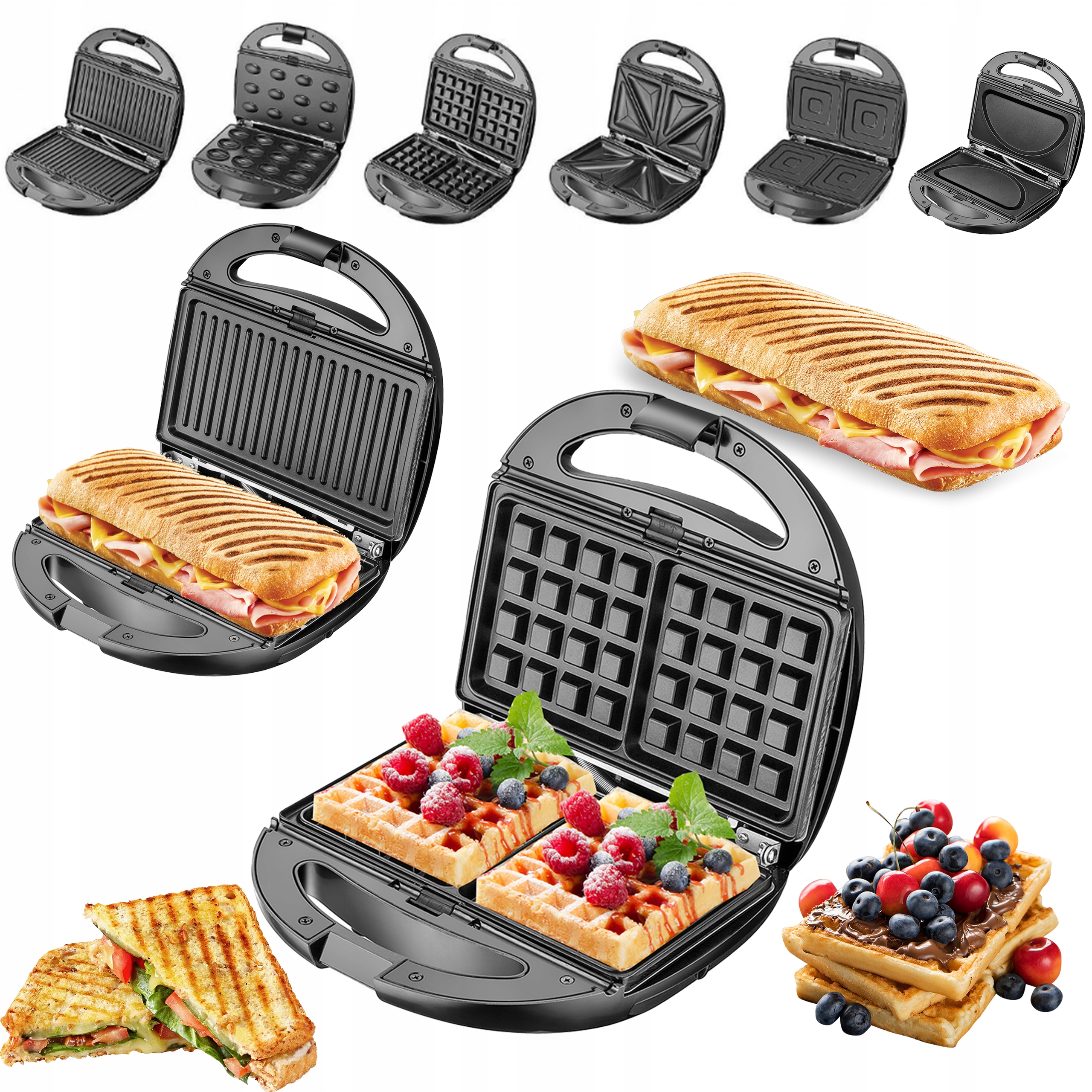 

Opiekacz Do Kanapek Orzeszków Gofrownica Omlet 6w1