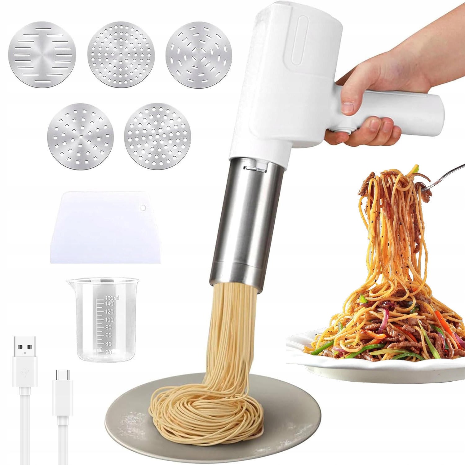 Elektrický Automatický Akumulátorový Stroj Na Výrobu Těstovin S Písty