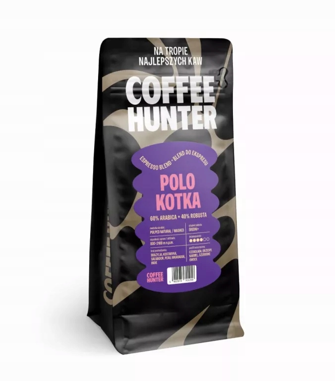 Kawa Ziarnista Przewaga Arabiki Coffee Hunter Polo Kotka 1000 G