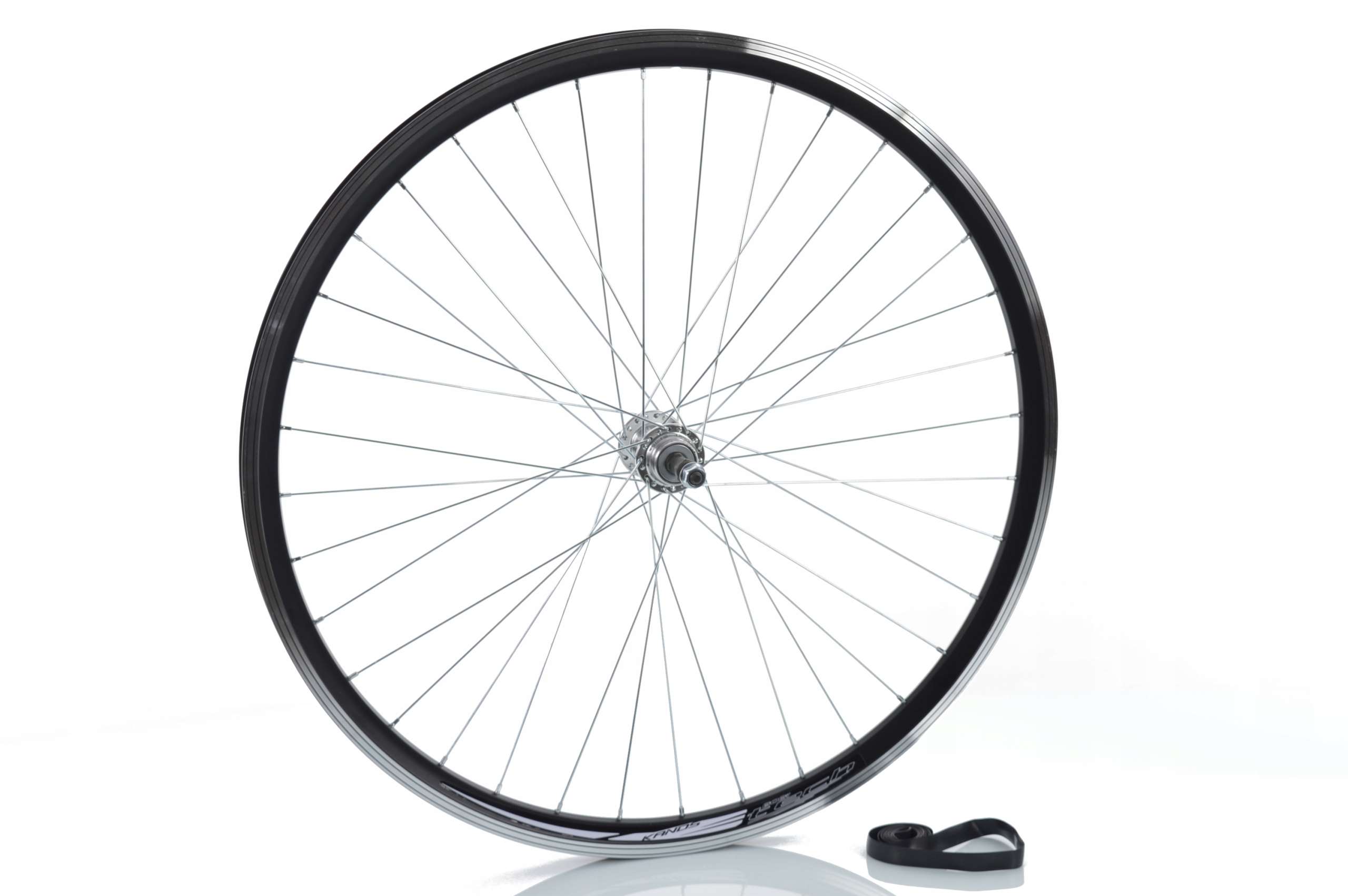 KOŁO ROWEROWE 28 TYŁ CZARNE STOŻEK WOLNOBIEG ALU