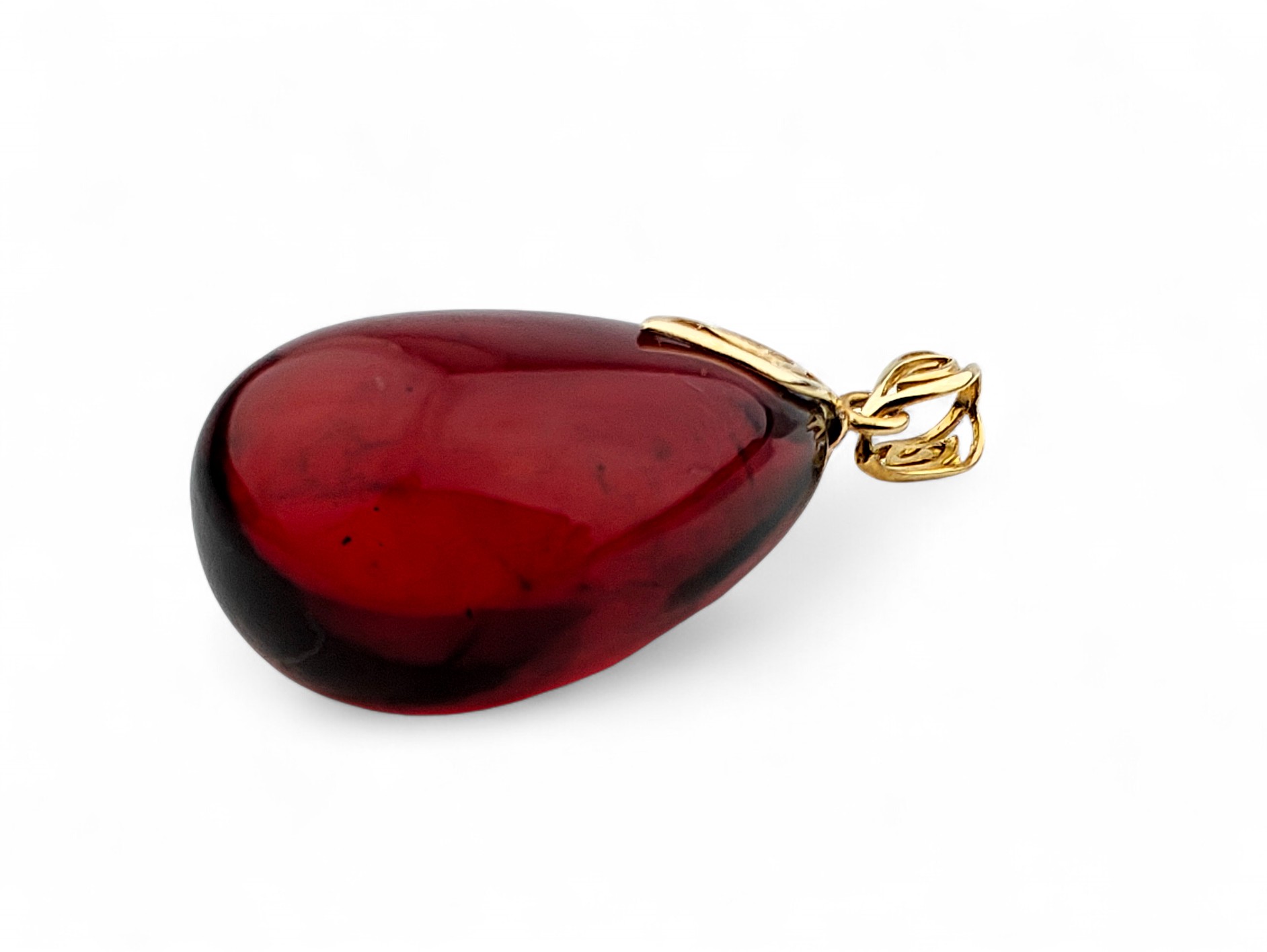 Přívěsek Slzička Jantar Zlato 585 14K