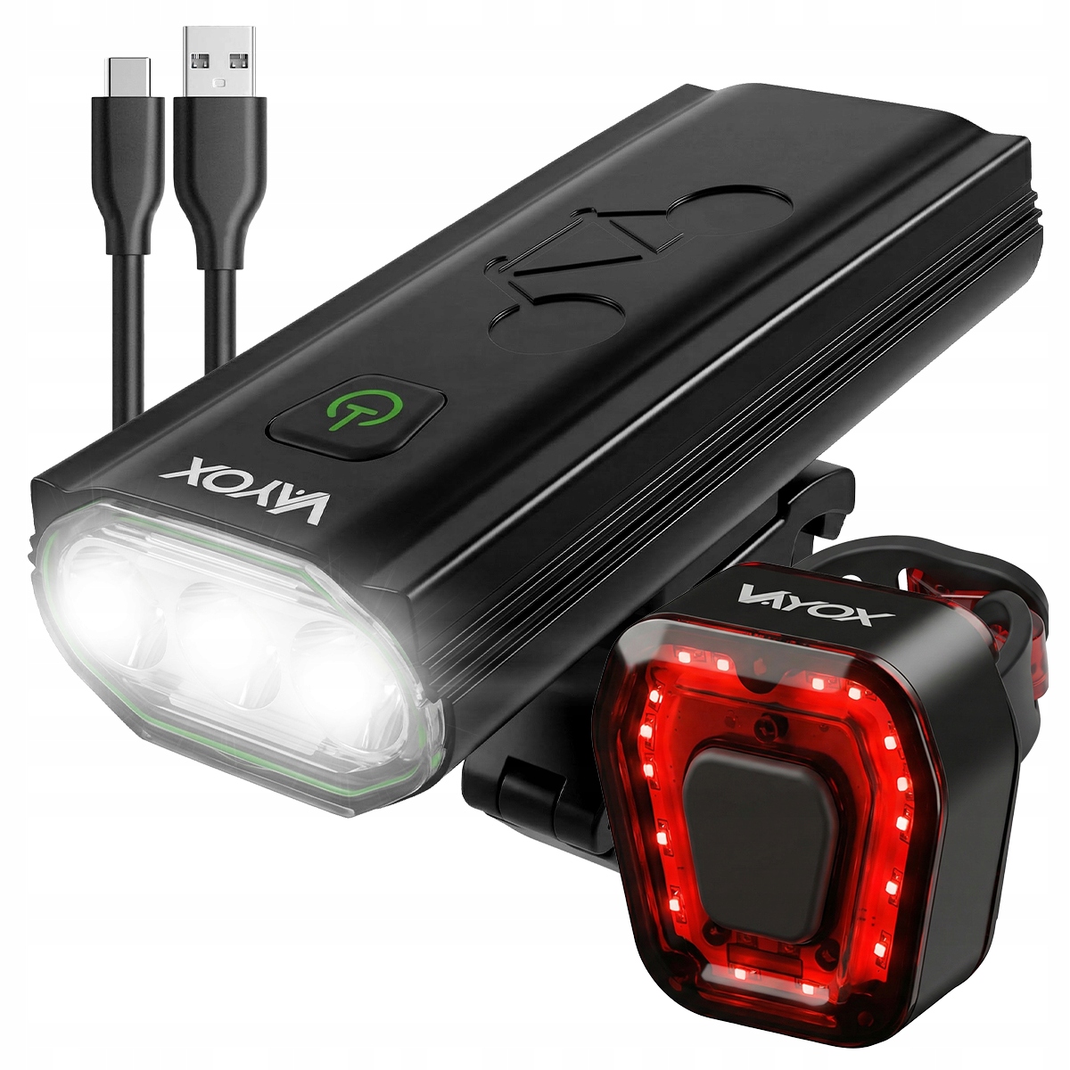 Sada Led Světla Na Kolo Přední Zadní Světlo Na Kolo Usb Vayox