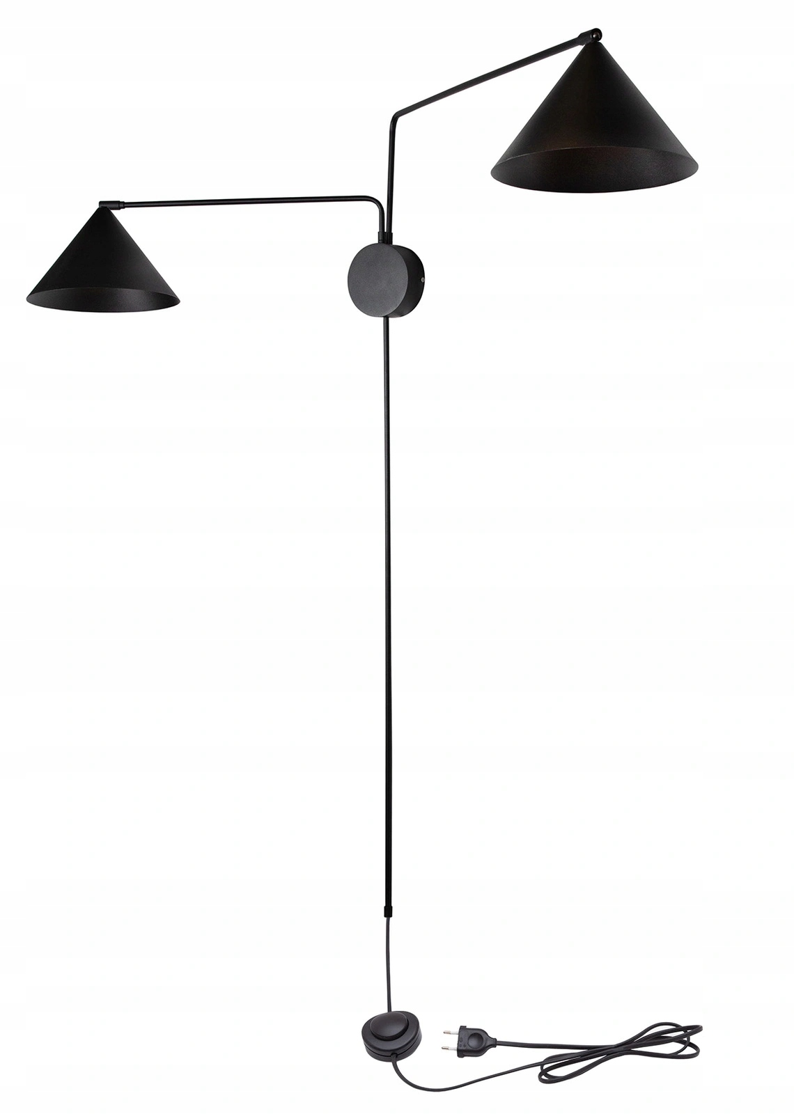 Nástenné svietidlo Sigma Lighting Magic 2 čierny kov 2xE27 135 cm