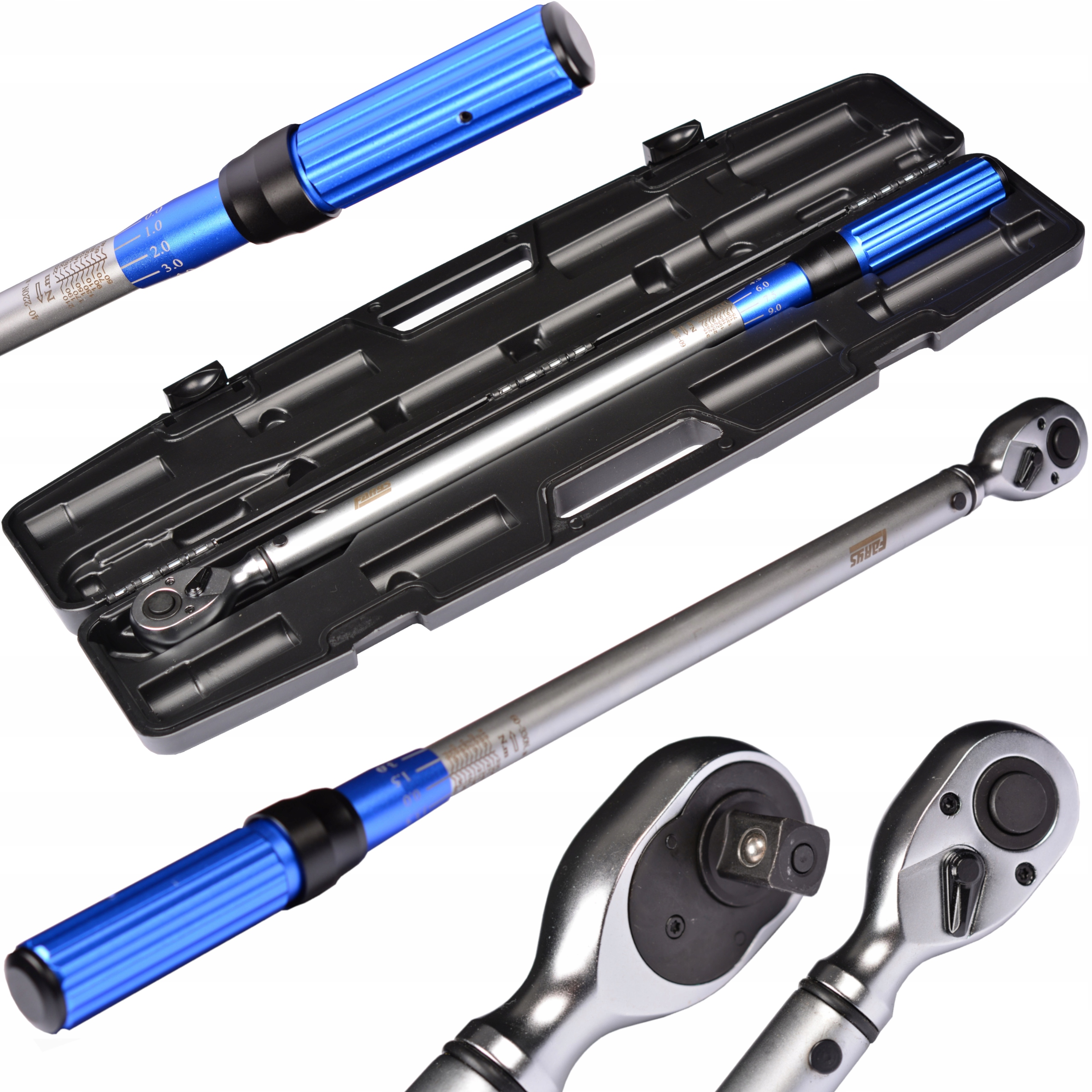 Dynamometrický klíč 1/2 40-220 Nm Přesný dílenský Dynamometr Farys