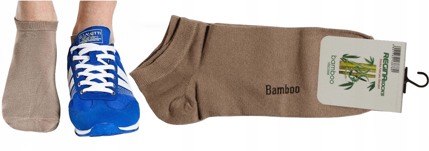 

Skarpety-stopki gładkie antybakteryjne Bambo 38/41