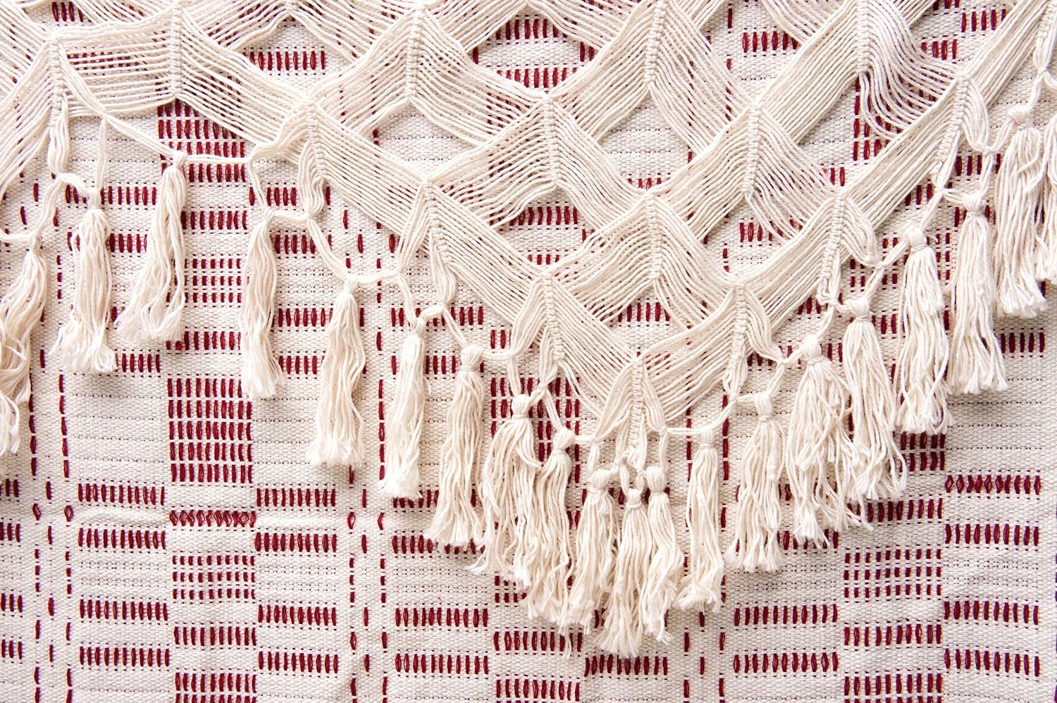 AMAZONAS XXL Hamak Boho Brazylijski Rio Bordeaux 250x160cm Do 200kg — miniatura 4