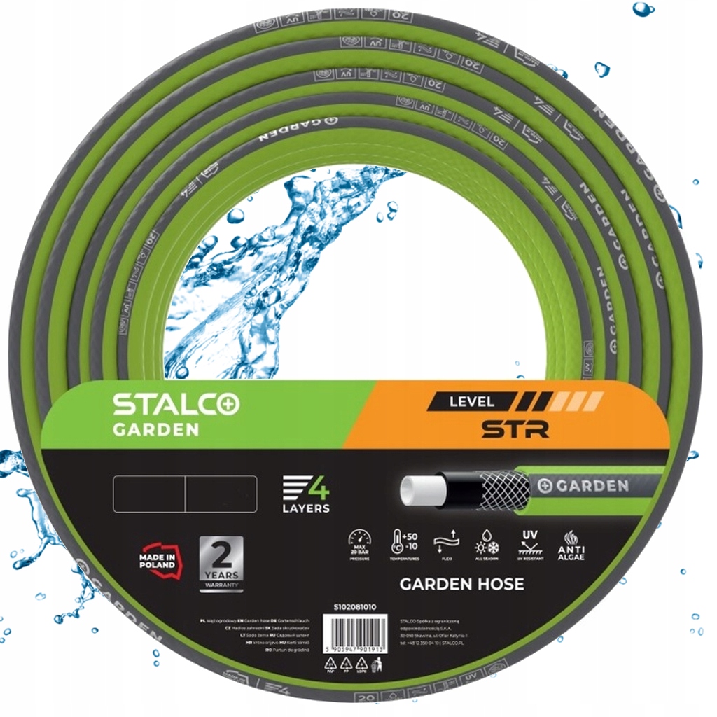 Hadice 1" 20 M 4 Vrstvy Str Stalco Garden Silná, Odolná Vůči Uv Záření
