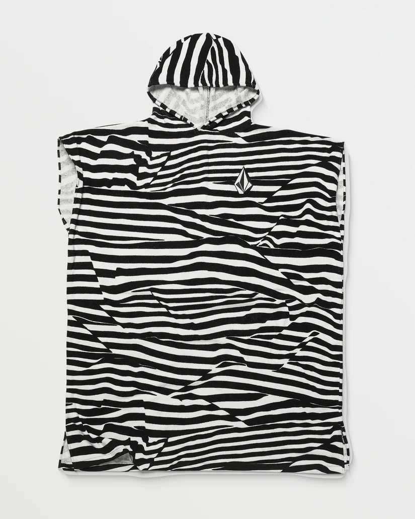 Poncho VOLCOM 25 Hooded_Changing /White_Black