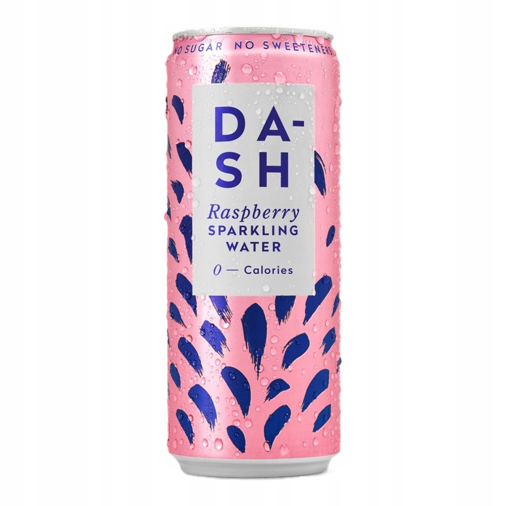 Dash Water Sycená voda s příchutí maliny, bez cukru 330 ml Set 12 ks