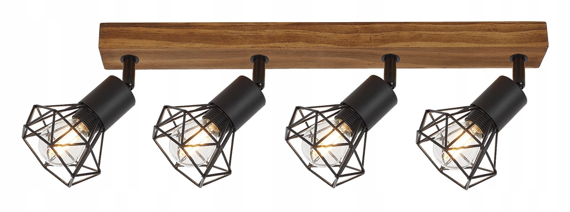 Bodové svítidlo Rabalux Zeus 4xE14 dub/černá, industriální design, IP20