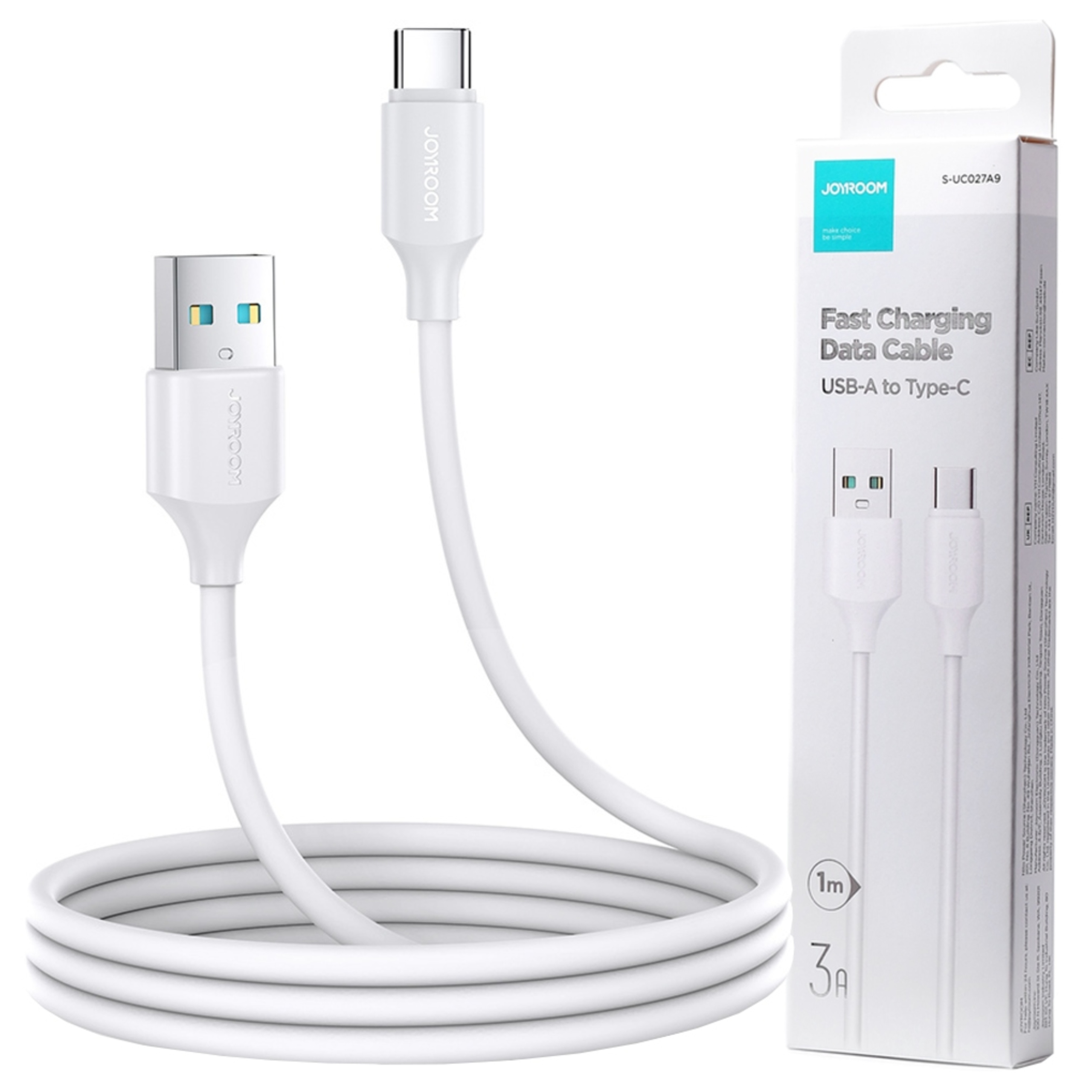 Kabel USB Joyroom USB-A - USB-C 1 m biały (S-UC027A9)