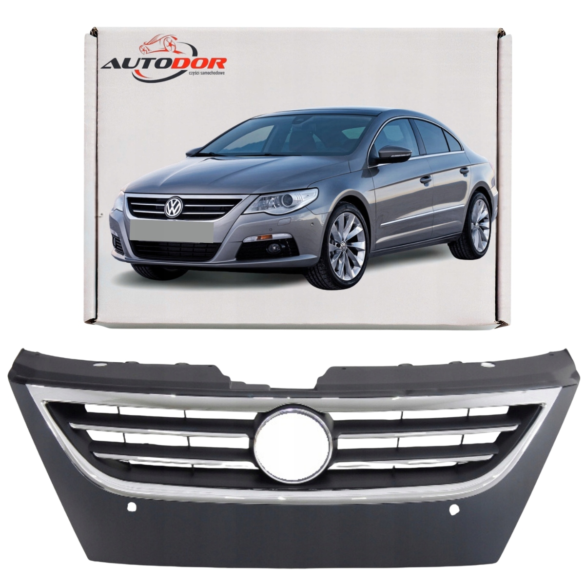 Vw Passat CC 2008- Atrapa Gril Přední Mřížka Středová Chrom 35D853651