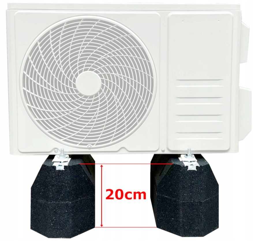 Podstawa gumowa antywibracyjna z podwyższeniem 40cm Wysoka Solidna na 20cm