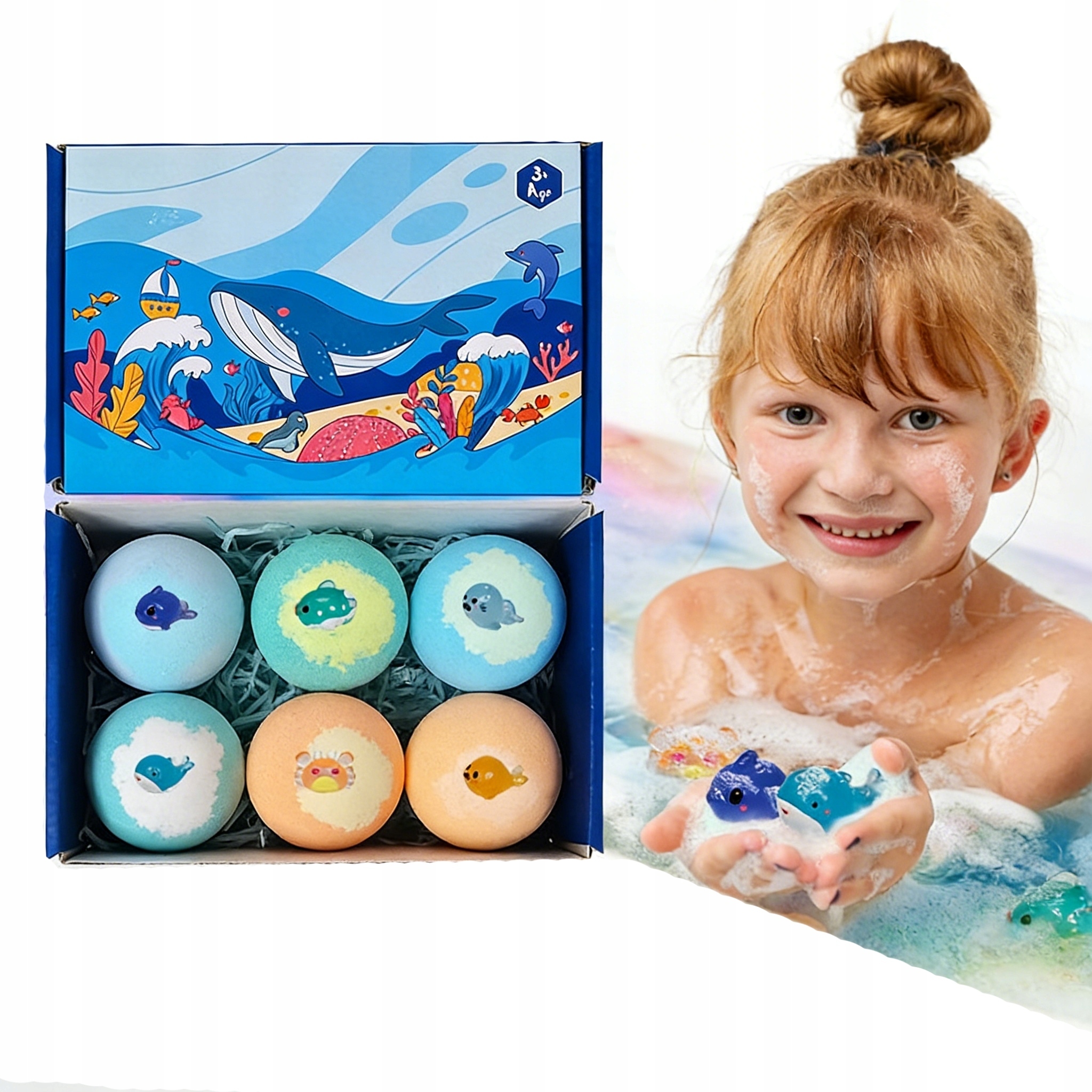Bomby do koupele do koupele s překvapením, sada 6 x 100 g