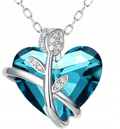 Stříbrný Náhrdelník Řetízek S Přívěskem Srdce Růže Stříbro O Ryzosti 925