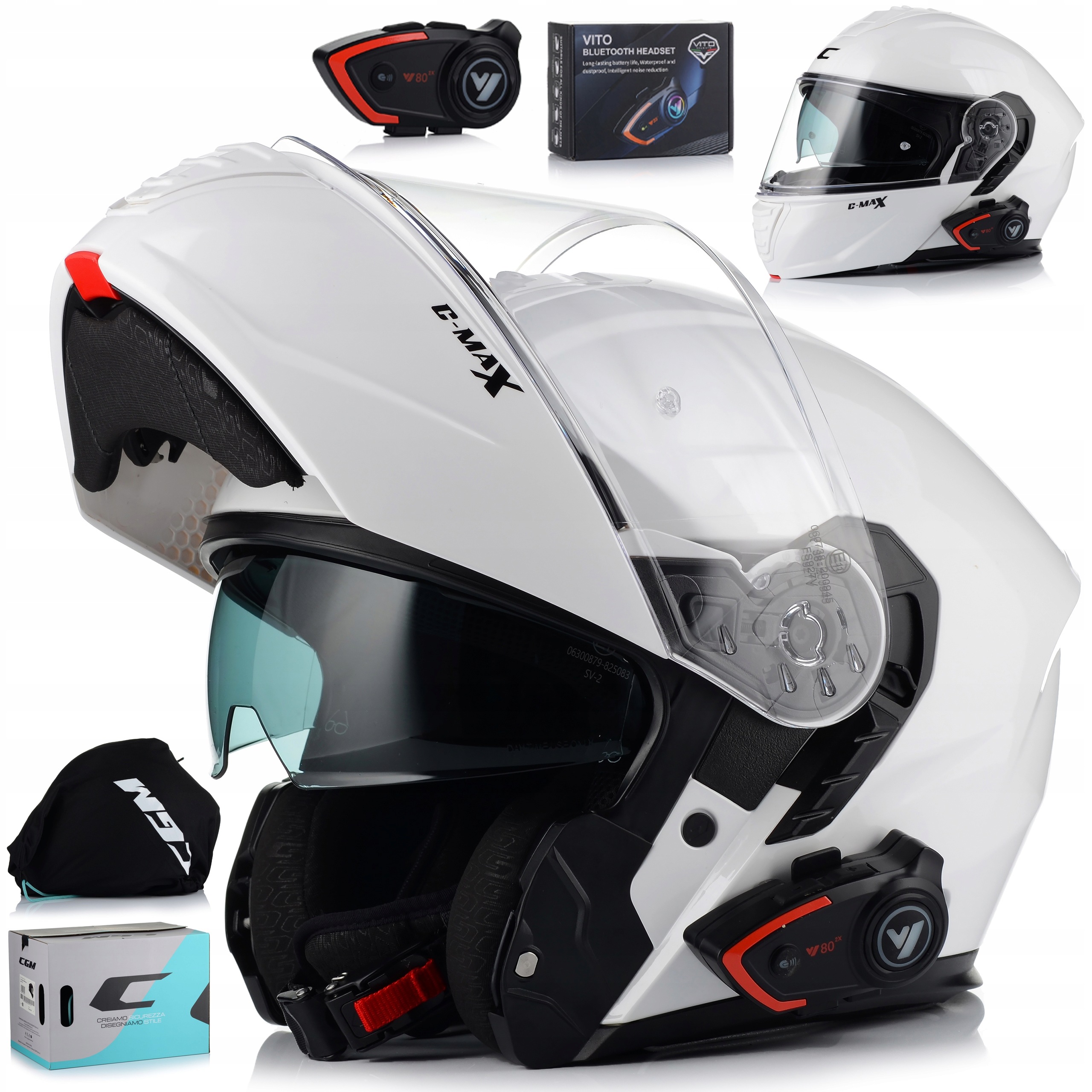 Motocyklová prilba Cgm 569G C-max P/j čeľusťová interkom Blenda