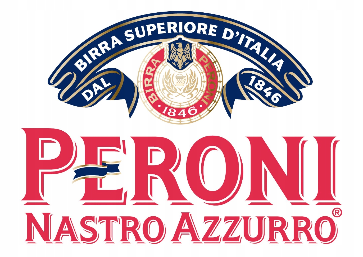 PERONI NASTRO AZZURO BEER szklanka HALF pint ITALIA Włochy Marka inna