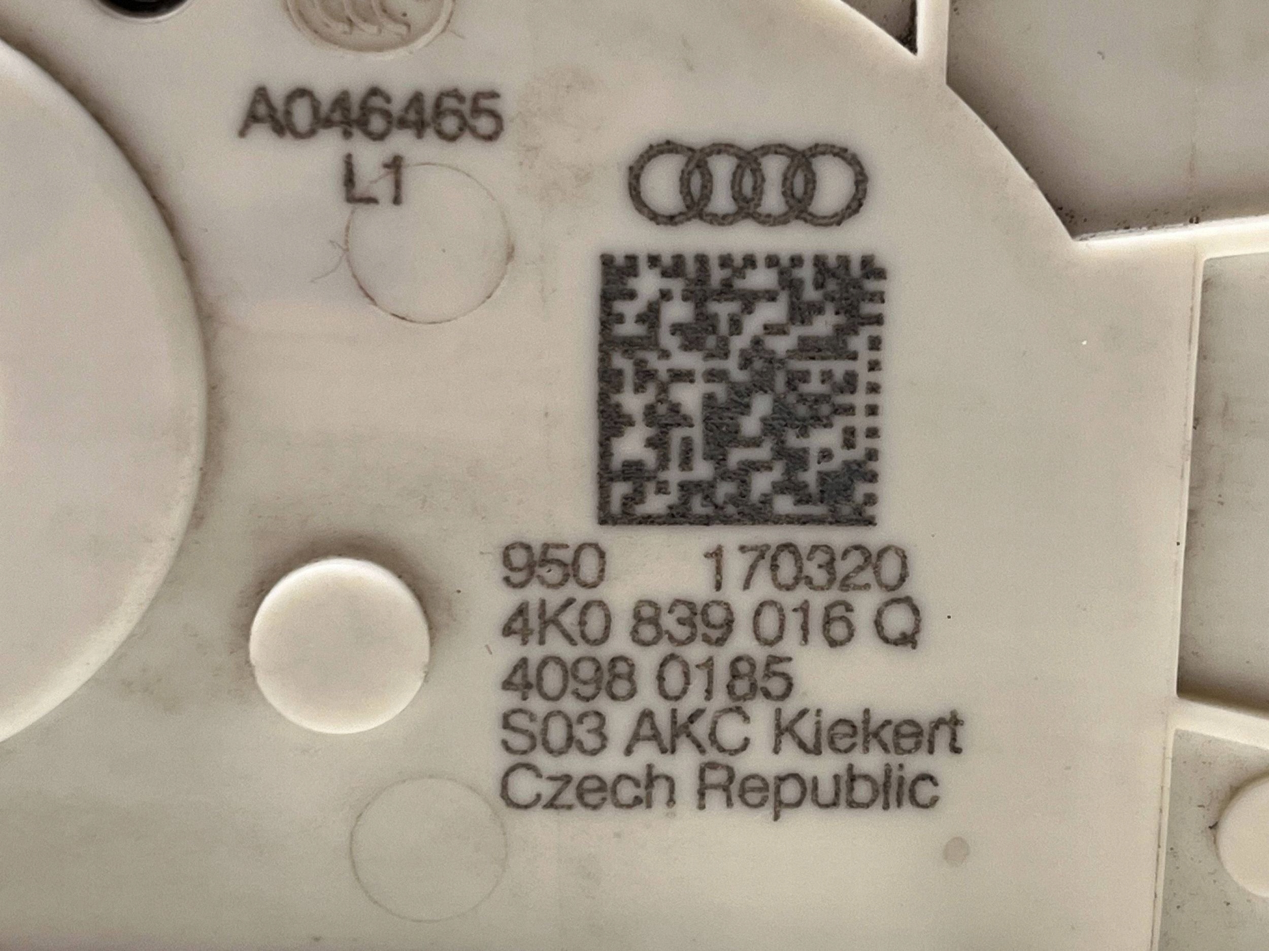 AUDI A6 C8 lock door right rear part 4K0839016Q @M