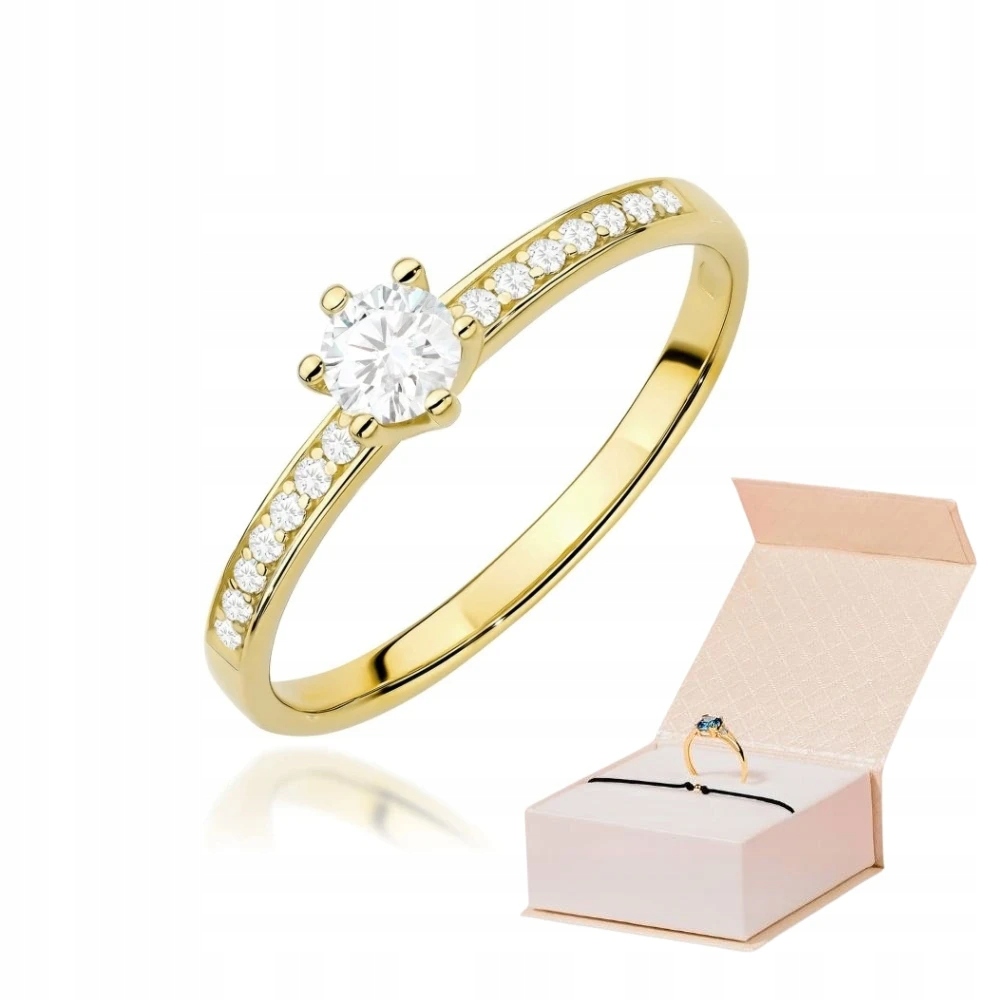 Prstýnek S Laboratorními Diamanty 0,25 ct Zlatý 585 Zlatý Náramek