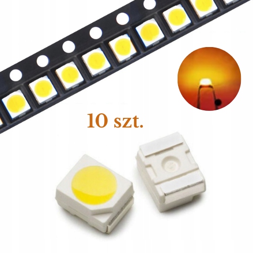 Dioda LED SMD 3528 Yellow Żółty 10 szt.
