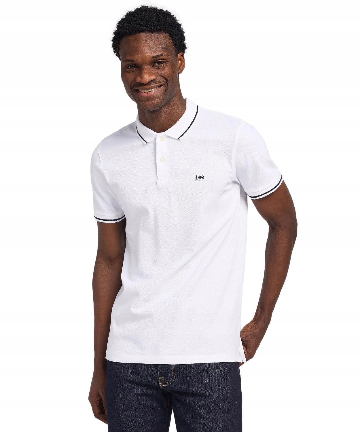 Tričko Lee Pique Polo 112113712 L61ARLLJ Bright White S
