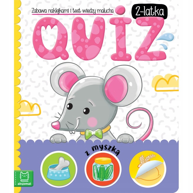 

Quiz 2-latka z myszką Zabawa naklejkami 2+