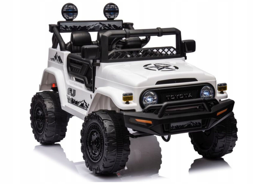 Auto na akumulator 4x4 terenowe Toyota Fj białe dla dzieci elektryczne