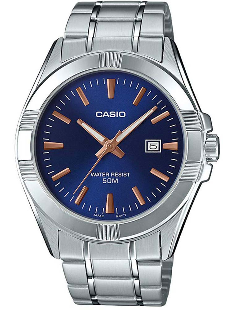 Pánské Hodinky Casio MTP-1308D-2A Stříbrná Datumovka 50 M Křemenná Pro Kluka