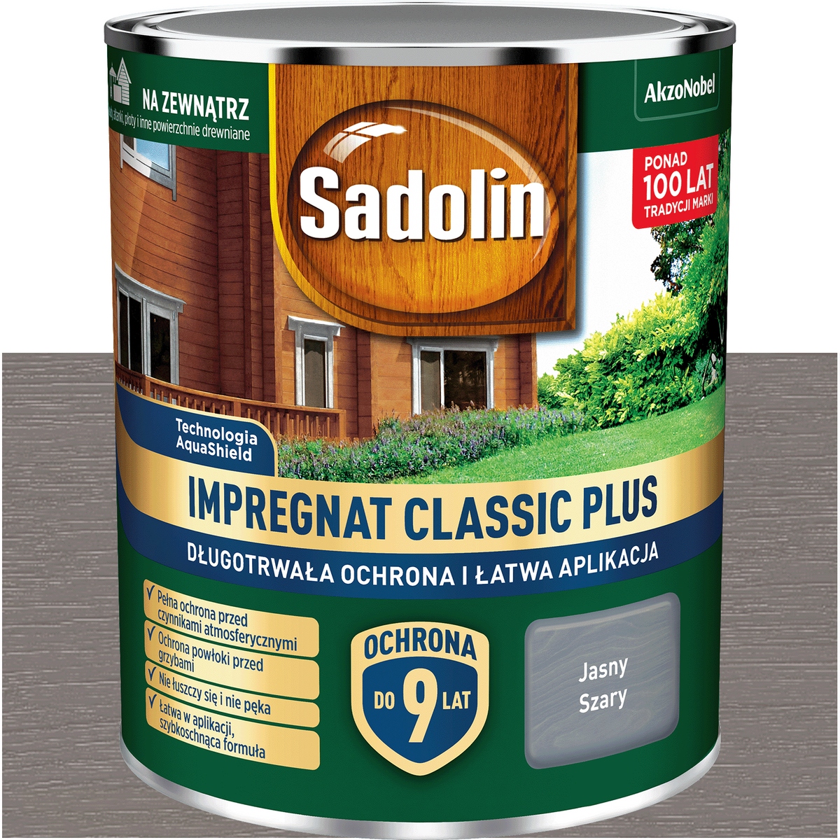 Barva Impregnát na dřevo Sadolin Classic Plus Světle šedý 4,5L