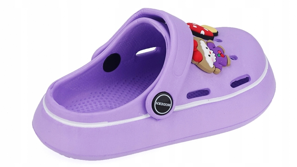 KLAPKI OGRODOWE BASEN PIANKOWE DZIEWCZĘCE DZIĘCIECE DLA DZIEWCZYNKI Kolor fioletowy