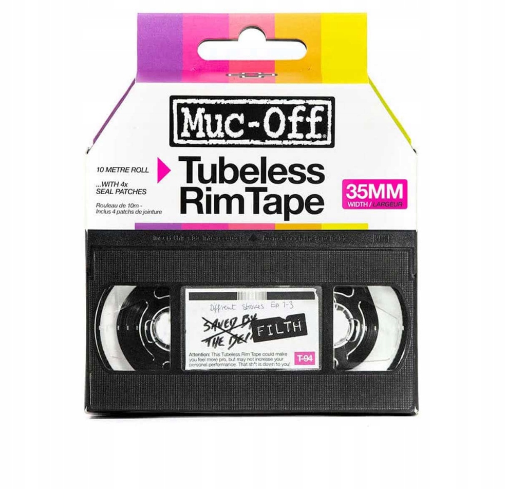 Taśma obręczowa Muc-Off Tubeless Rim Tape różowa 10m 28 mm